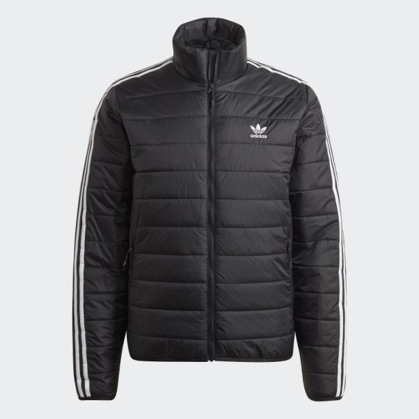Doudoune Matelassée Noire à Col Montant Adidas