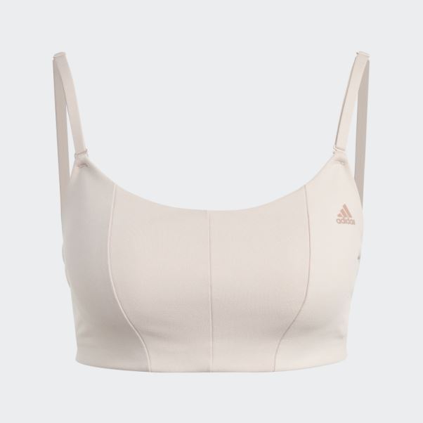 Soutien-gorge à Maintien Léger Adidas Yoga Studio Taupe