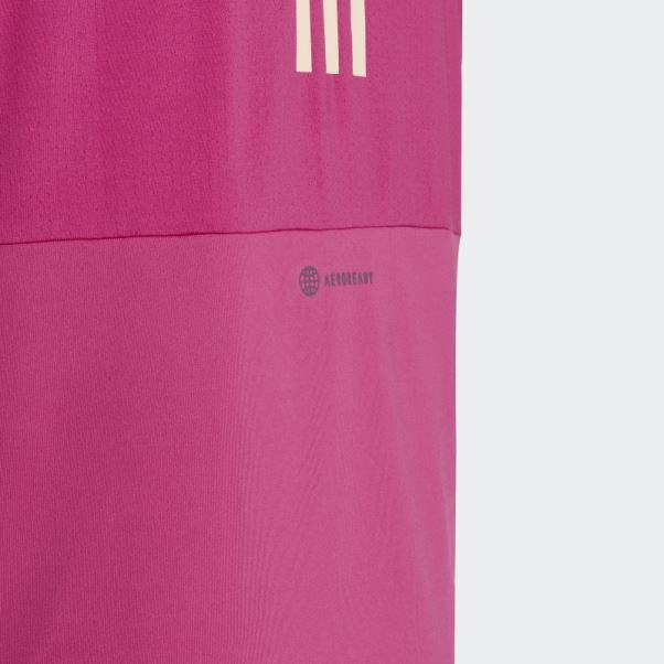 Tee Shirt Aeroready 3 Bandes Adidas Fuchsia