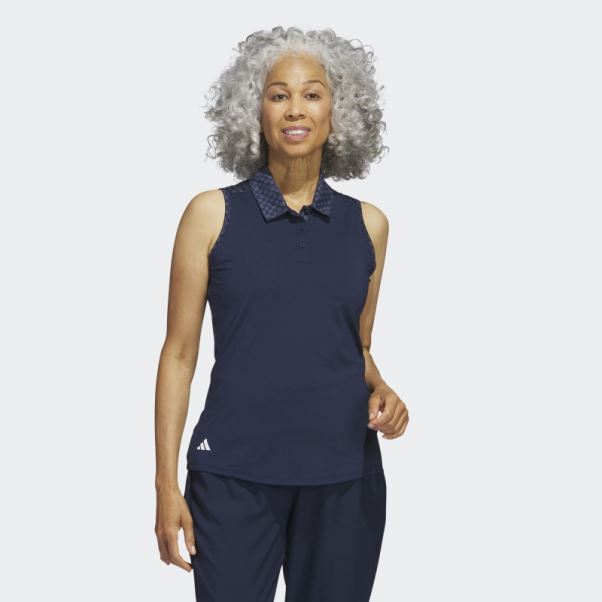 Polo De Golf Sans Manches Bleu Marine Ultimate365 Adidas
