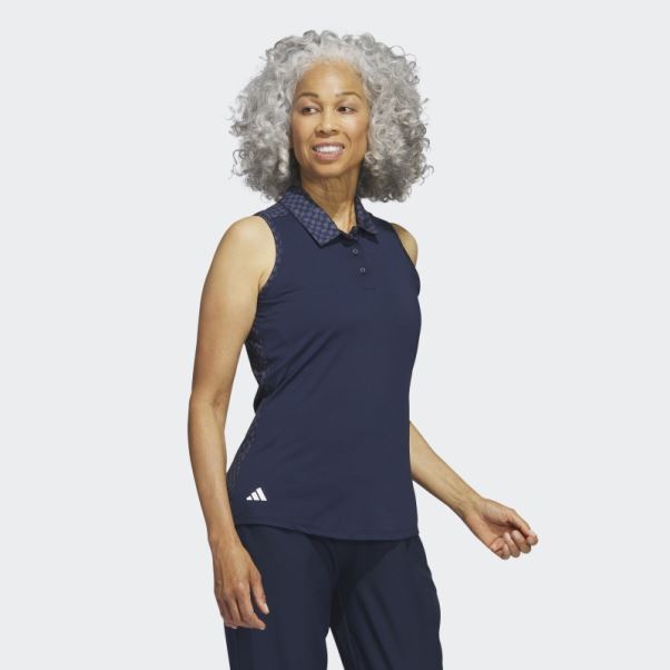 Polo De Golf Sans Manches Bleu Marine Ultimate365 Adidas