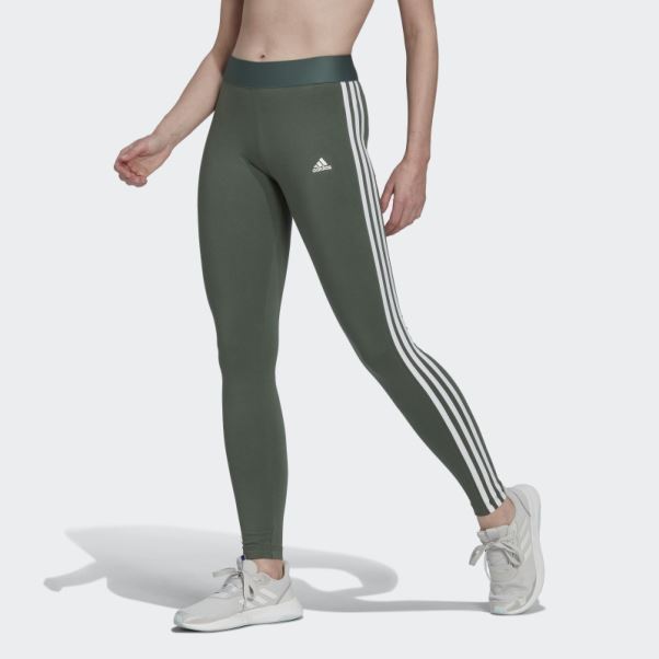 Loungewear Essentials Legging 3 Bandes Vert Oxyde Adidas