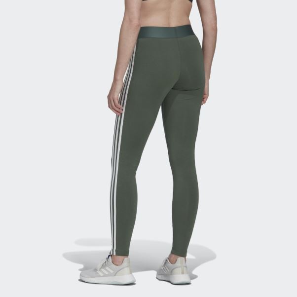 Loungewear Essentials Legging 3 Bandes Vert Oxyde Adidas