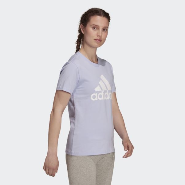 T-shirt Logo Adidas Violet Ton Essentiel