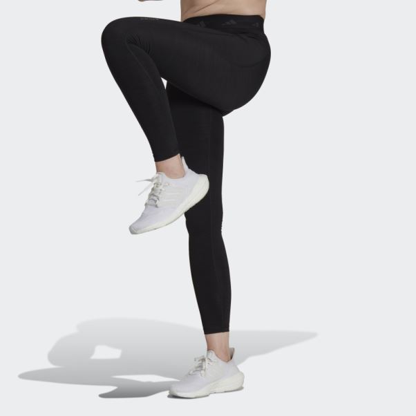 Legging Adidas Techfit Brushed Noir Chiné