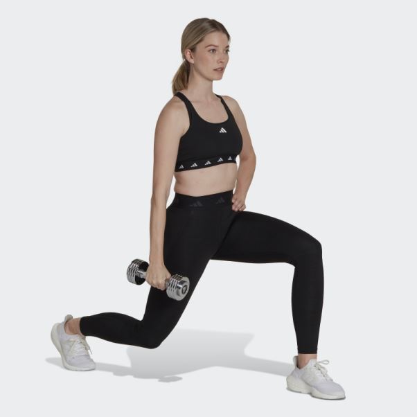 Legging Adidas Techfit Brushed Noir Chiné