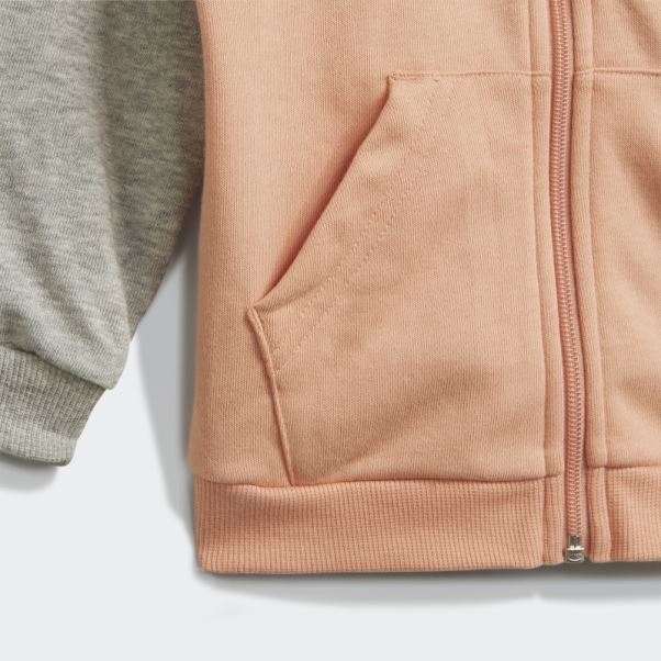 Ensemble De Jogging à Capuche Zippé Intégral Badge Of Sport Ambient Blush Adidas