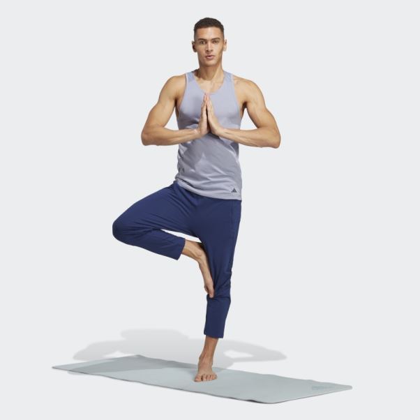 Adidas Yoga Base Training Tank Top Violet Argent