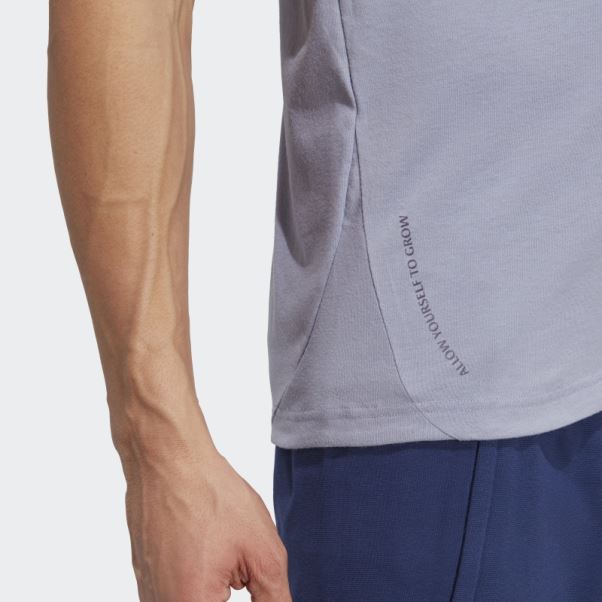 Adidas Yoga Base Training Tank Top Violet Argent