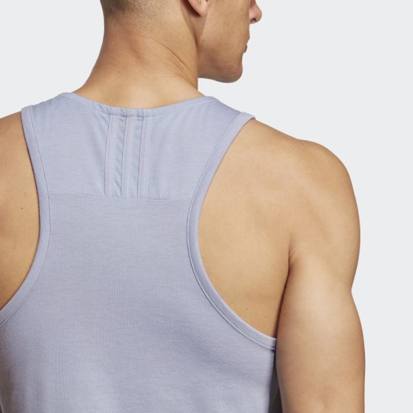Adidas Yoga Base Training Tank Top Violet Argent