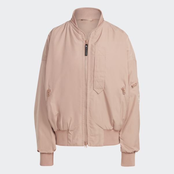 Amande Douce Adidas By Stella Mccartney Veste Bomber Tissée Chaud