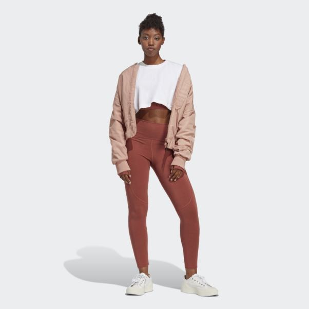 Amande Douce Adidas By Stella Mccartney Veste Bomber Tissée Chaud