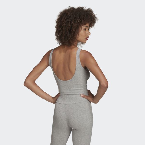 Débardeur Côtelé Adicolor Essentials Gris Moyen Adidas