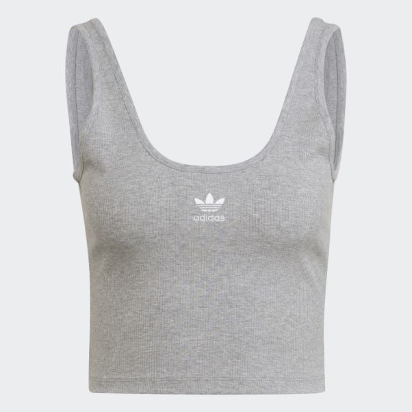 Débardeur Côtelé Adicolor Essentials Gris Moyen Adidas