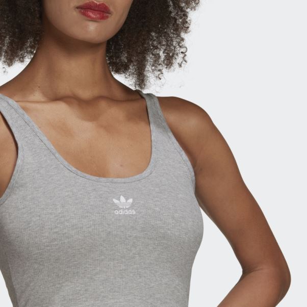 Débardeur Côtelé Adicolor Essentials Gris Moyen Adidas