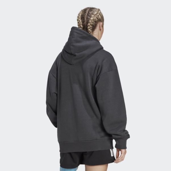 Sweat à Capuche Zippé En Polaire Studio Lounge Adidas Carbone