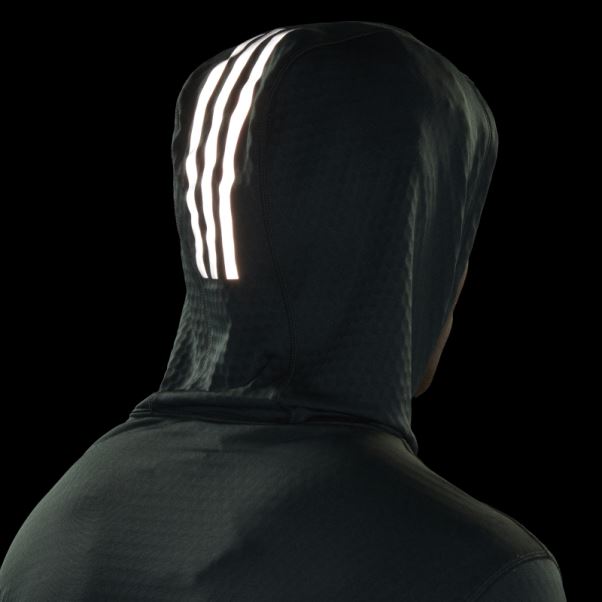 Adidas Polaire X-city Running Sweat à Capuche Vert Chaud