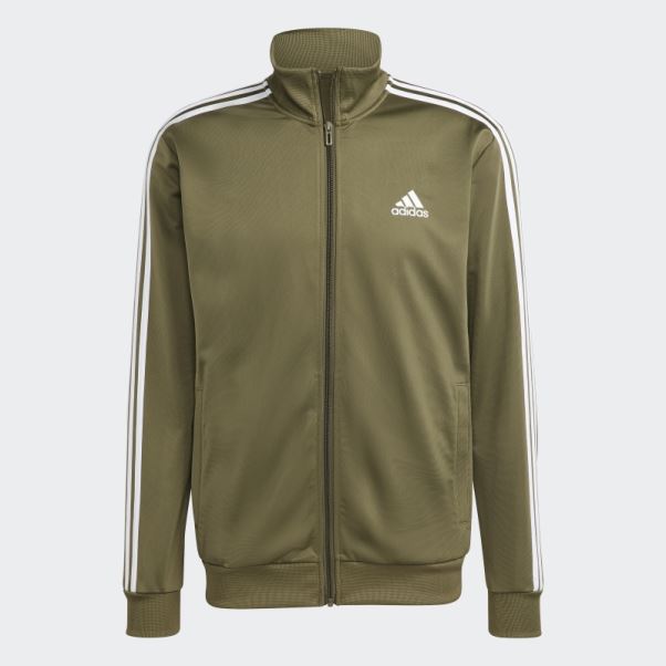 Survetement Basique En Tricot 3 Bandes Olive Adidas