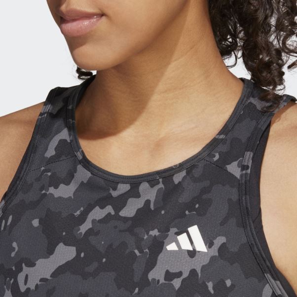 Débardeur De Running Camouflage Noir Adidas Own The Run