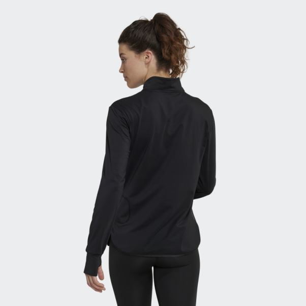 Adidas Techfit Aeroready Warm Maillot D'entraînement à Quart De Zip Noir