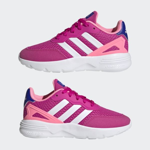 Adidas Fuchsia Nebzed Lifestyle Chaussures De Course à Lacets