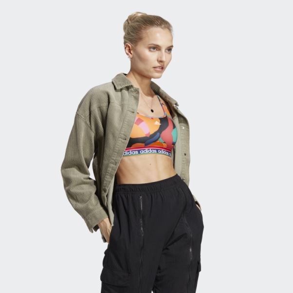Soutien-gorge à Maintien Moyen Adidas X Farm Rio Fashion Bold Green
