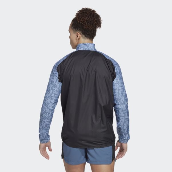Veste Coupe-vent Terrex Trail Running Adidas Bleu Aube