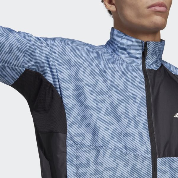 Veste Coupe-vent Terrex Trail Running Adidas Bleu Aube