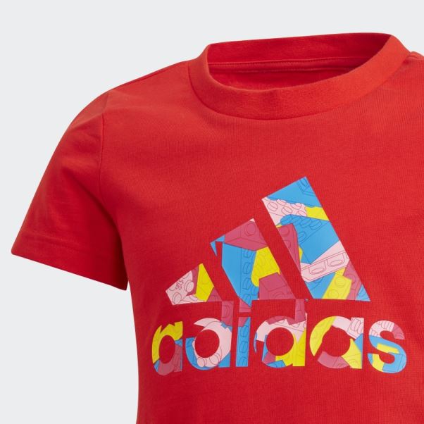 T-shirt Graphique Adidas X Classic Lego Rouge Mode