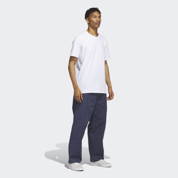 Pantalon Nervuré Bleu Marine (non Genré) Adidas