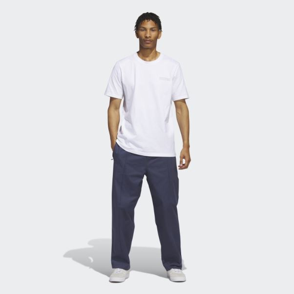Pantalon Nervuré Bleu Marine (non Genré) Adidas