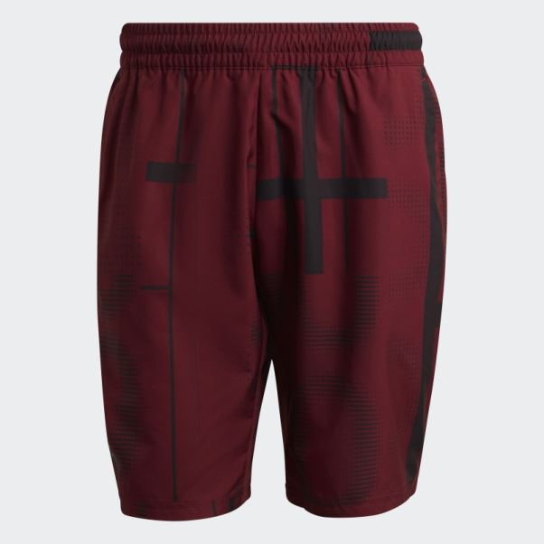 Short De Tennis Graphique Club Adidas Rouge