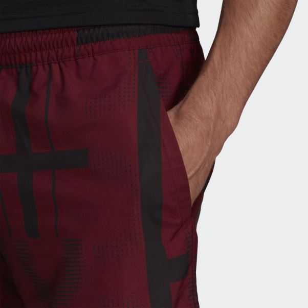 Short De Tennis Graphique Club Adidas Rouge