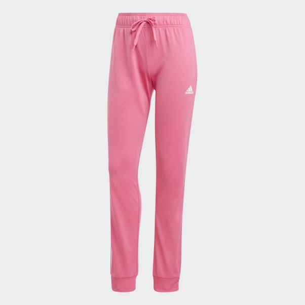 Pantalon De Survêtement Adidas Magenta Primegreen Essentials Warm-up Slim Tapered 3-stripes