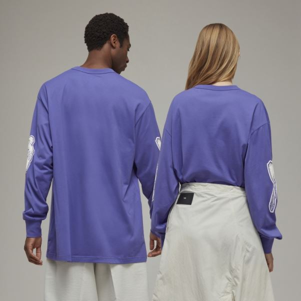 Adidas Y-3 T-shirt à Manches Longues Avec Logo Graphique élégant