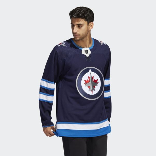 Adidas Jets Home Authentique Maillot Bleu Marine 09 Ccm-sld