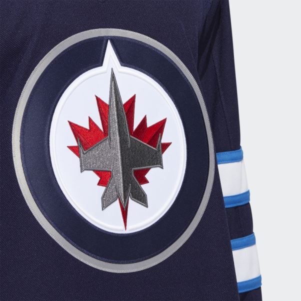 Adidas Jets Home Authentique Maillot Bleu Marine 09 Ccm-sld