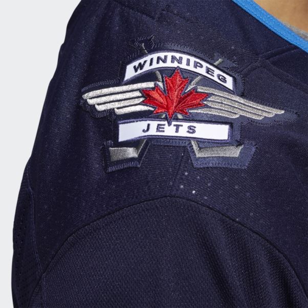 Adidas Jets Home Authentique Maillot Bleu Marine 09 Ccm-sld