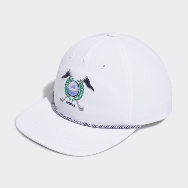 Casquette Rétro Blanche à Cinq Panneaux Adidas