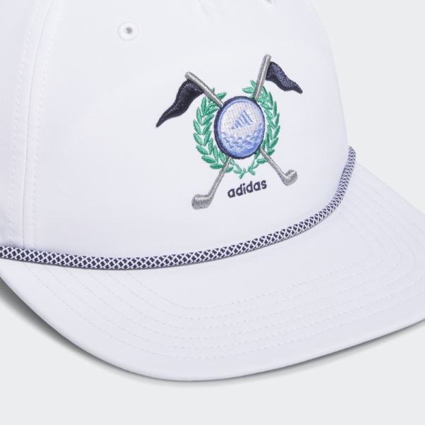 Casquette Rétro Blanche à Cinq Panneaux Adidas