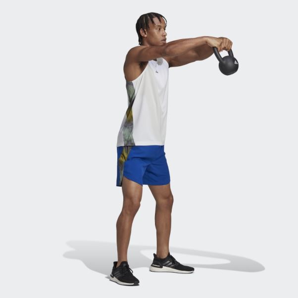 Bleu Royal Conçu Pour Le Mouvement Short D'entraînement Graphique Aeroready Hiit Adidas