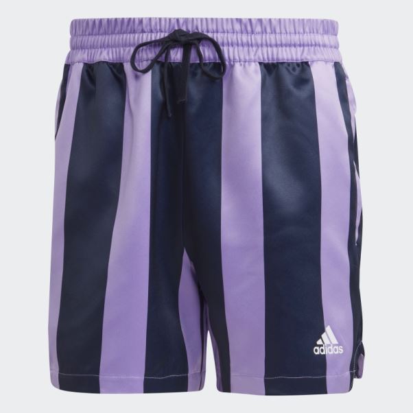 Short En Satin Violet Adidas