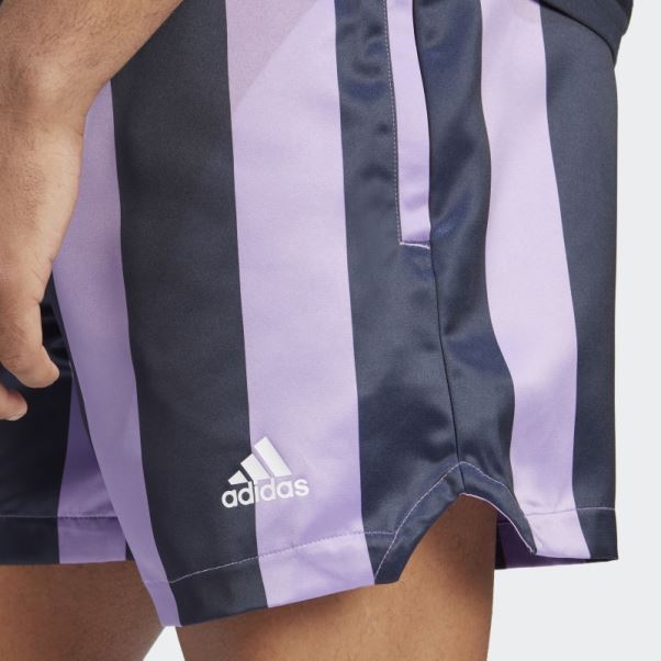 Short En Satin Violet Adidas