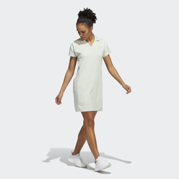 Robe De Golf Verte à 3 Bandes Adidas