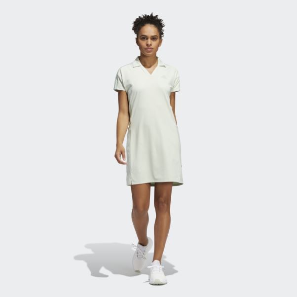 Robe De Golf Verte à 3 Bandes Adidas