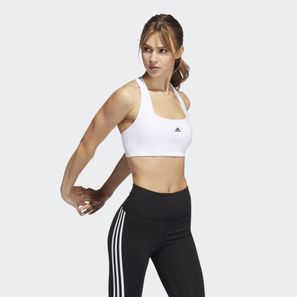 Soutien-gorge Powerimpact Training Blanc à Maintien Moyen Adidas