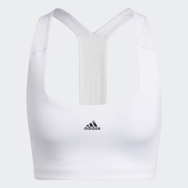 Soutien-gorge Powerimpact Training Blanc à Maintien Moyen Adidas