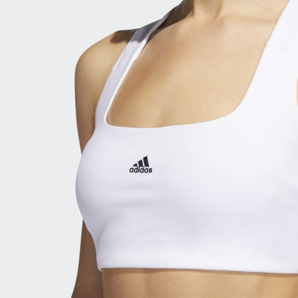 Soutien-gorge Powerimpact Training Blanc à Maintien Moyen Adidas