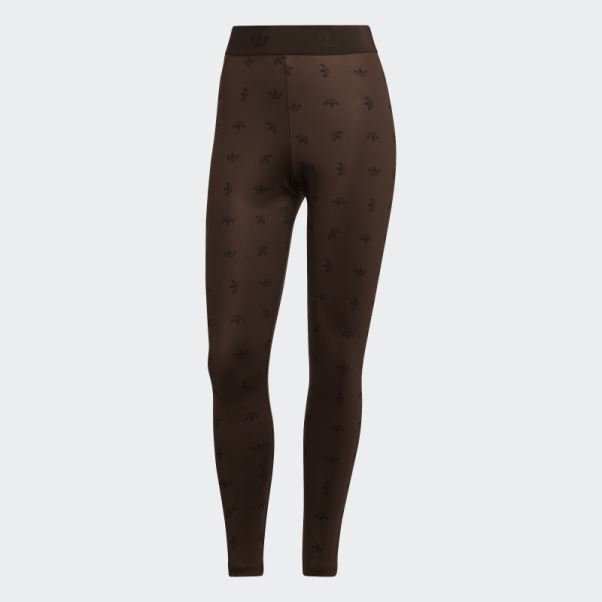 Adidas Legging Taille Haute 7/8 Imprimé Allover Marron