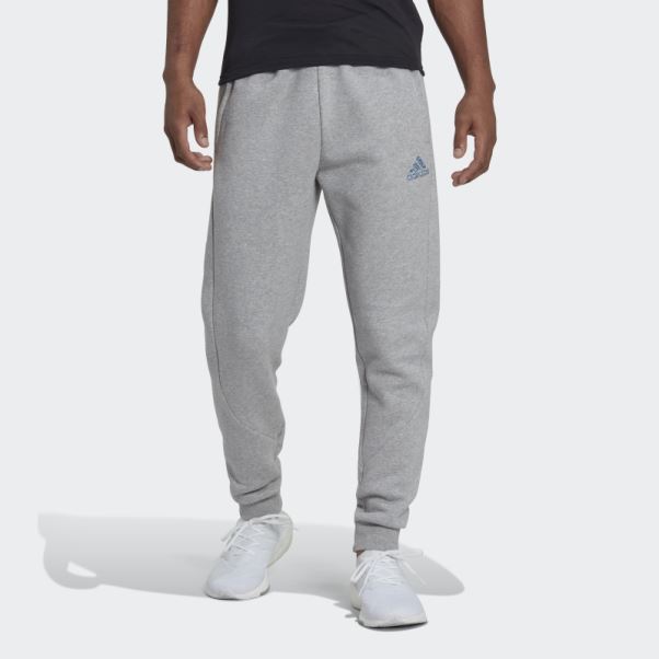 Stadium Fleece Badge Of Sport Pantalon Revers Adidas Gris Moyen